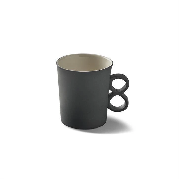 Чашка для эспрессо c цифрой 8 Esma Dereboy Figures espresso 90мл, Графит, Тауп