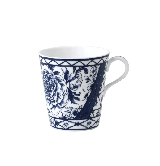 Кружка Royal Crown Derby Victorias Garden Blue 280мл, Белый, Синий