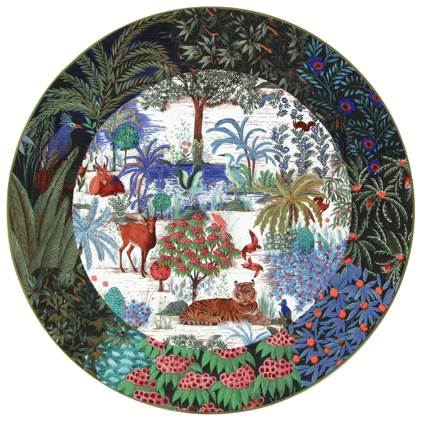 Блюдо для торта Gien Jardin Du Palais 30 см, Разноцветный
