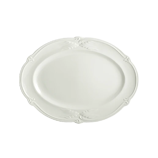 Блюдо овальное Gien Rocaille Blanc 38,5х28,5, Белый