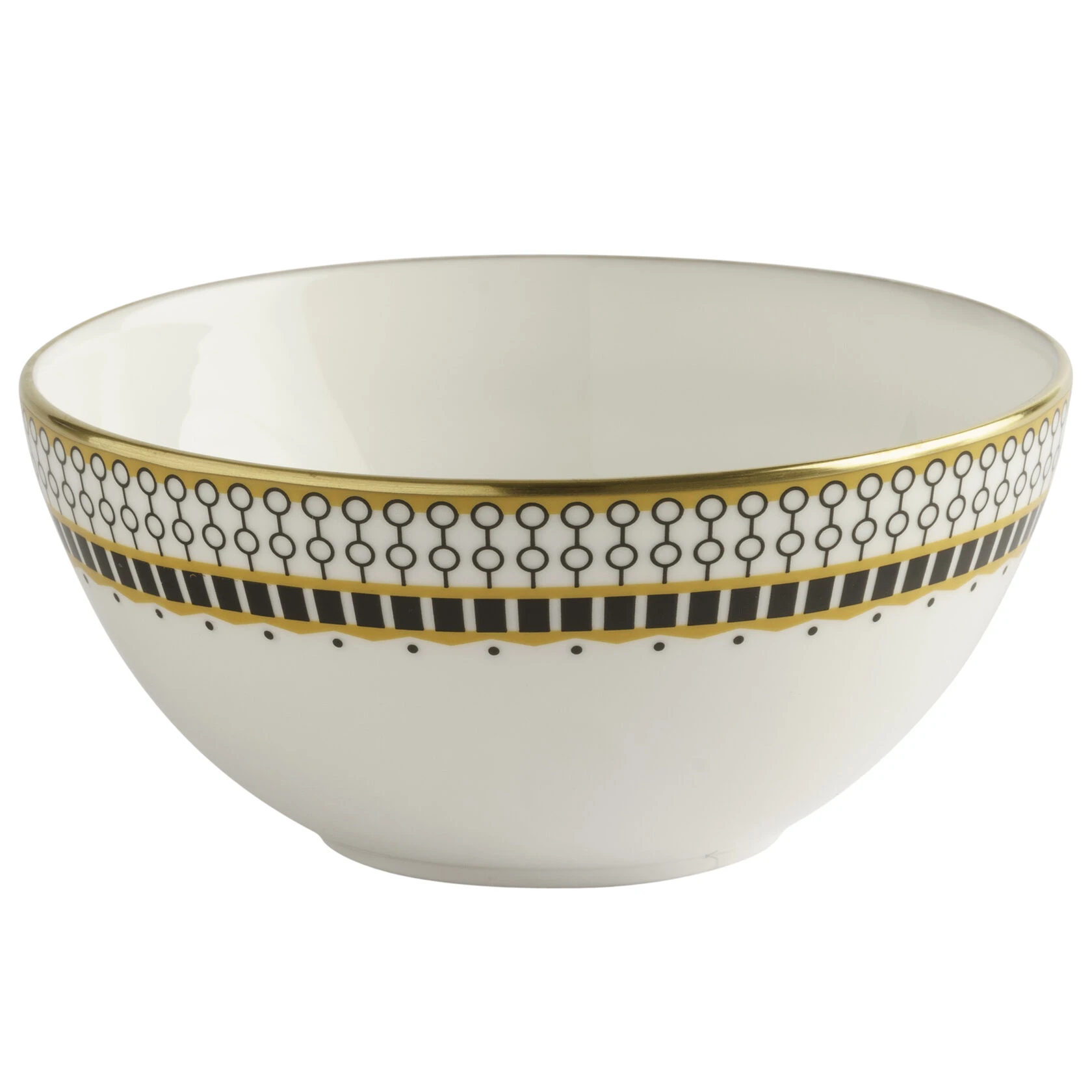 Чаша Royal Crown Derby Oscillate Onyx 11,5 см, Белый, Разноцветный