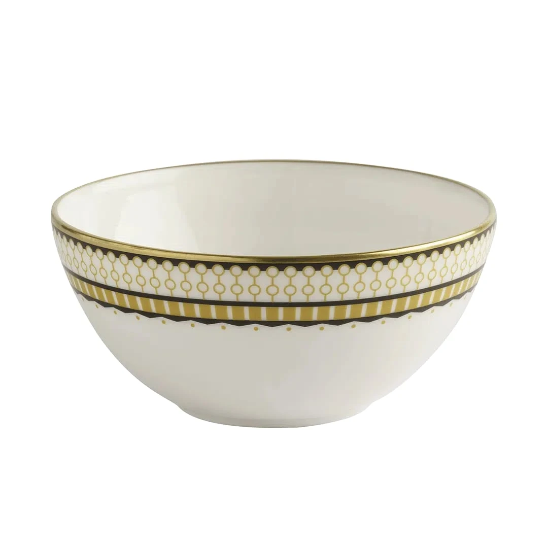 Чаша Royal Crown Derby Oscillate Ochre 11,5 см, Белый, Золотой