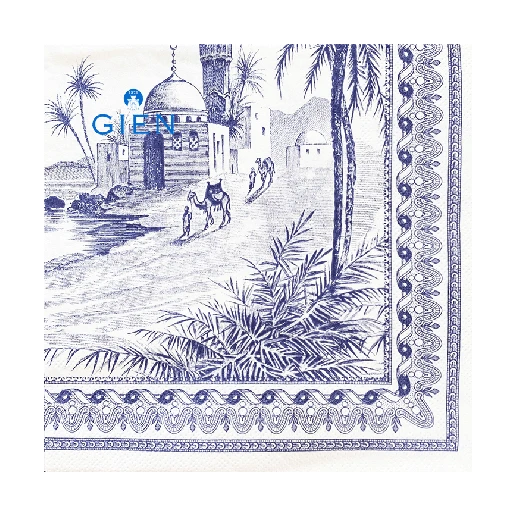 Салфетки бумажные Gien Les Depareillees Bleu 33х33 см, Синий, Набор 20 шт.