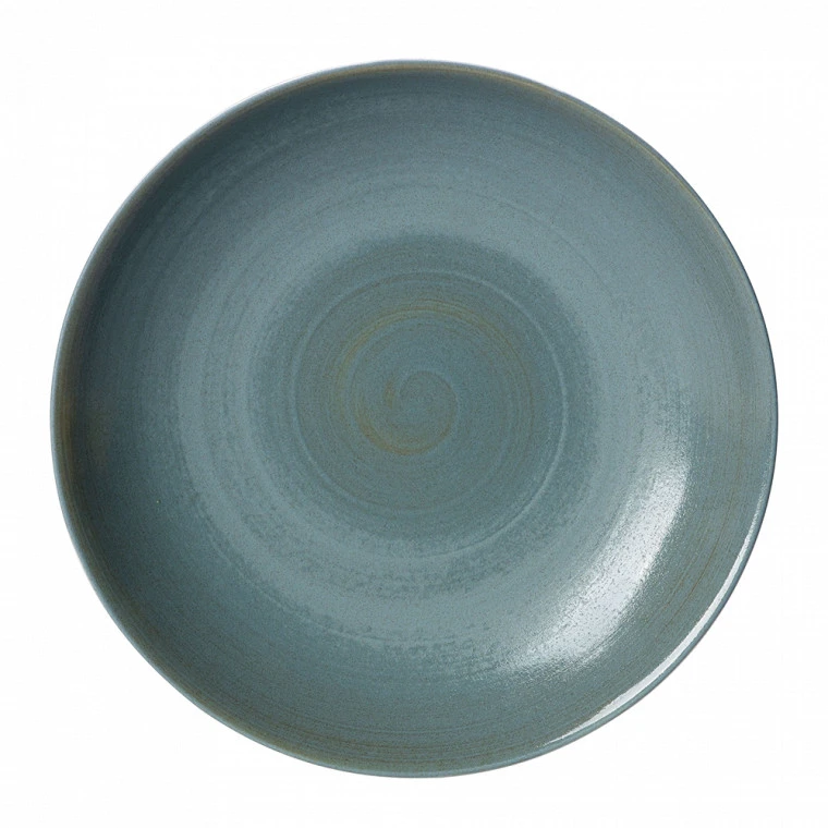 Тарелка обеденная Royal Crown Derby Studio Glaze Ocean Whisper 27 см, Сине-серый