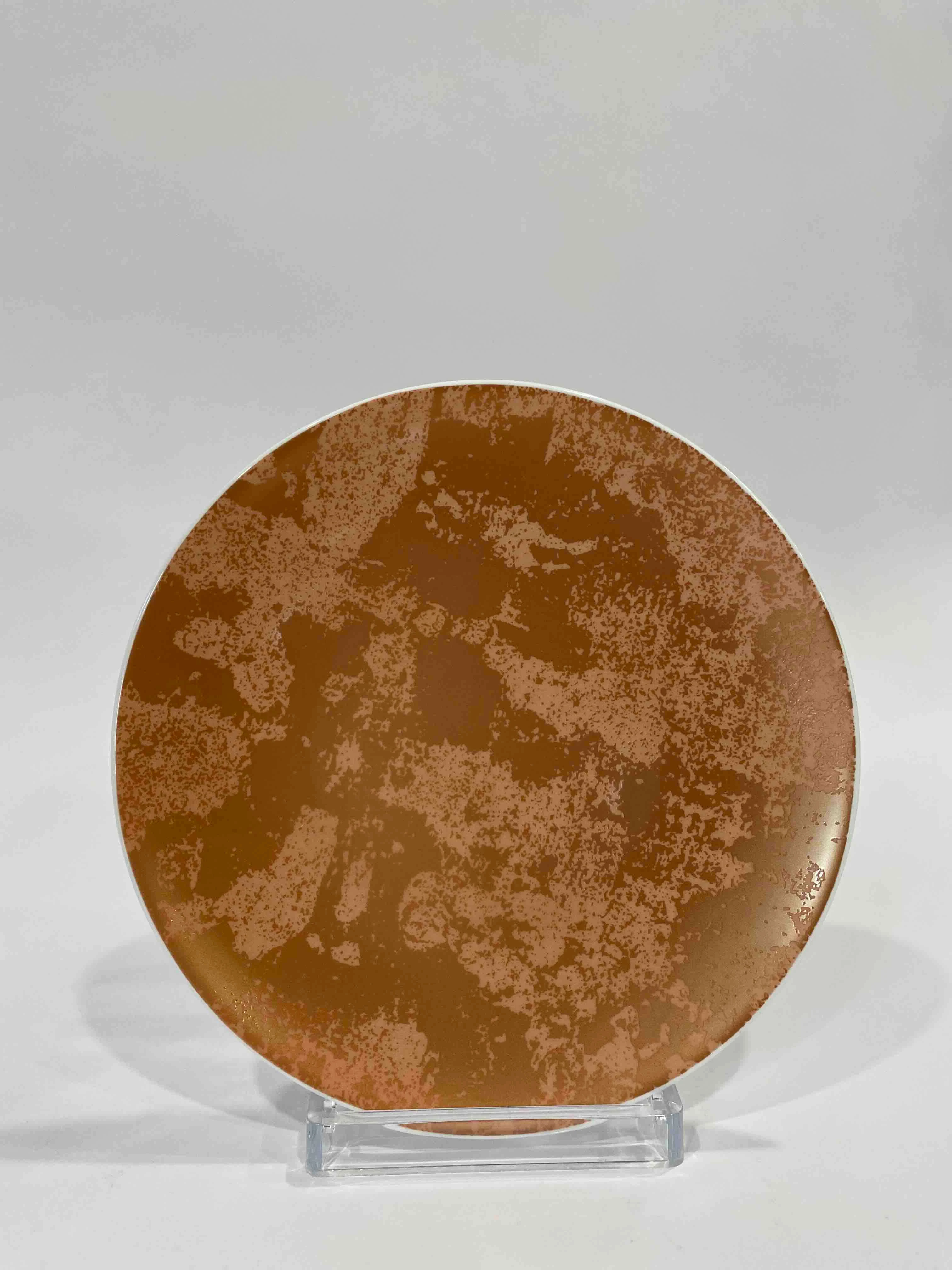 Тарелка десертная Royal Crown Derby Crushed Velvet Copper 21 см, Медный