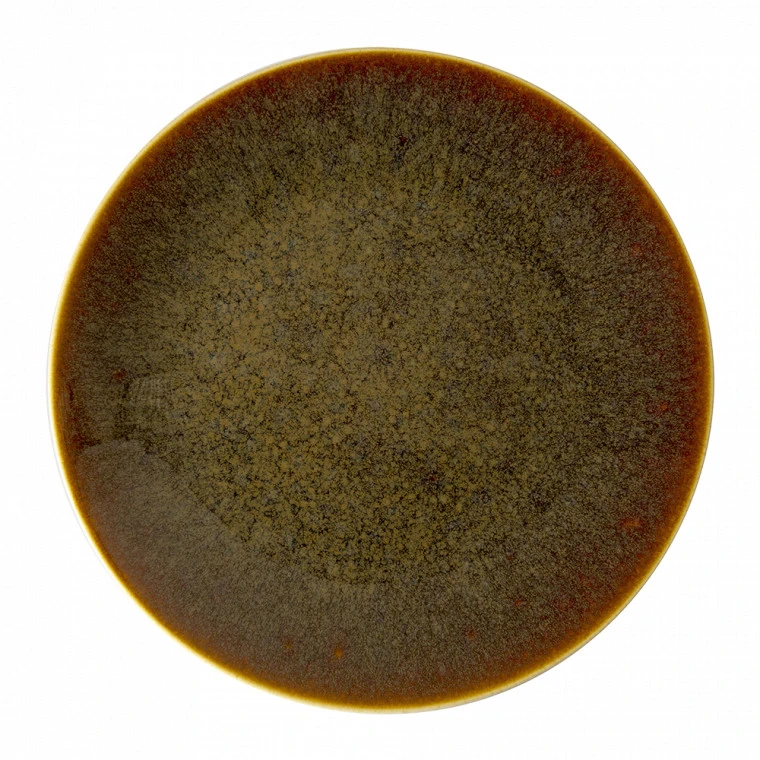 Тарелка десертная Royal Crown Derby Art Glaze Flamed Caramel 21 см, Карамель