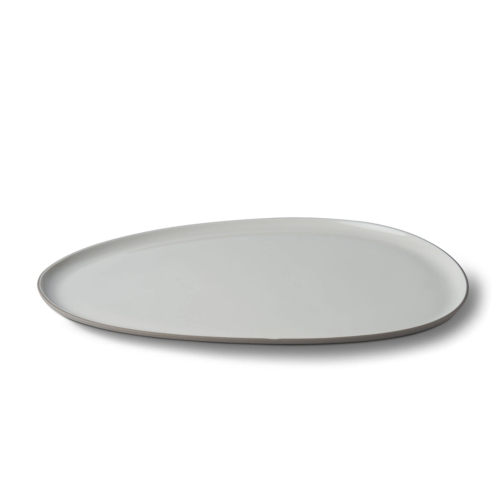 Тарелка обеденная  Esma Dereboy Stone 36x28x1,4 см, Тауп, Айвори