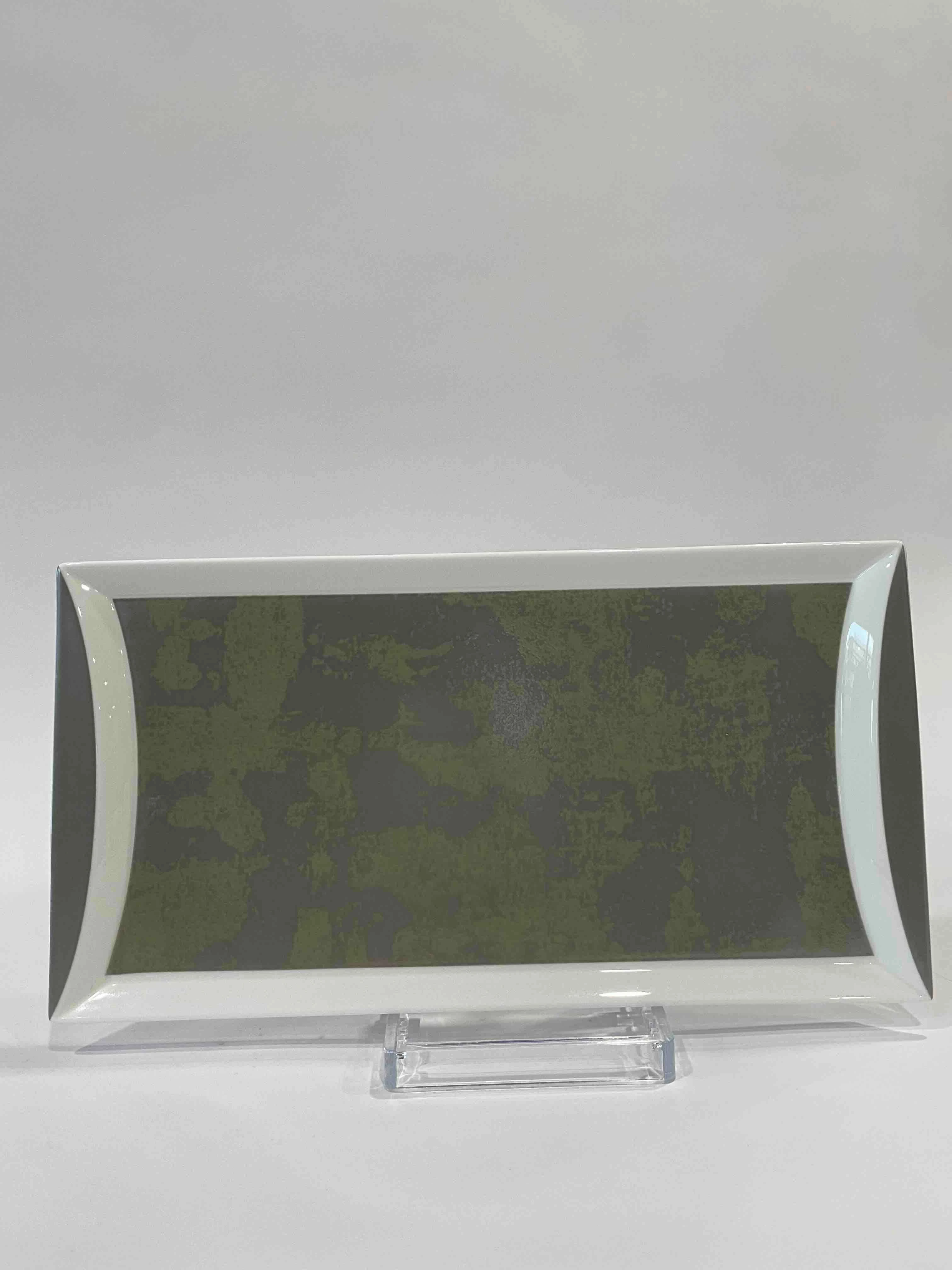 Блюдо прямоугольное Royal Crown Derby Crushed Velvet Grey 32Х16 см, Серый