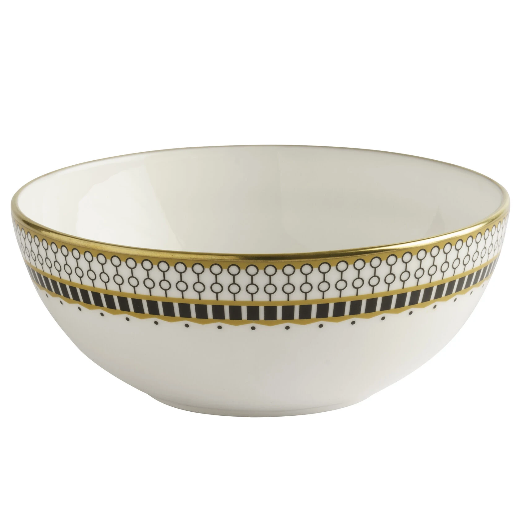 Чаша Royal Crown Derby Oscillate Onyx 13 см, Белый, Разноцветный