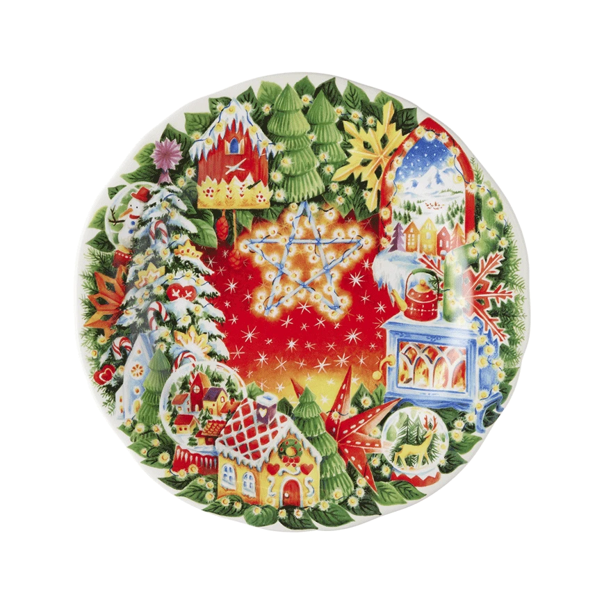 Тарелка Gien Feerie De Noel 2023  22,4 см, Разноцветный