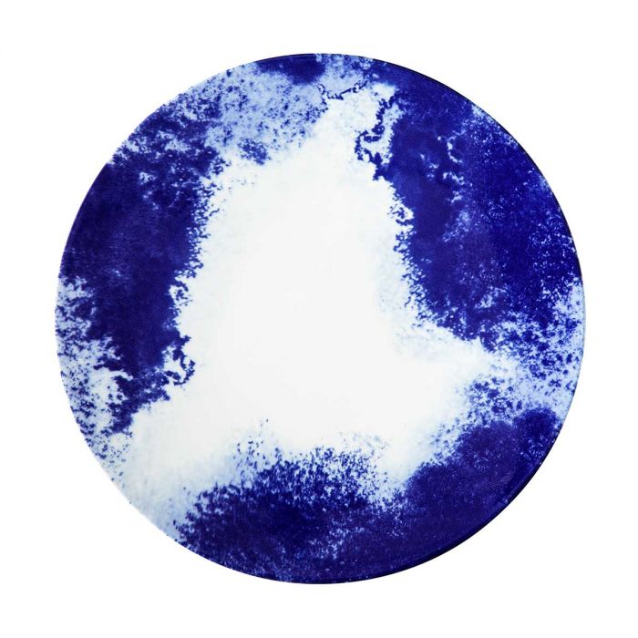 Тарелка обеденная Degrenne Blue Shades Aquarelle 26 см, Синий, Белый