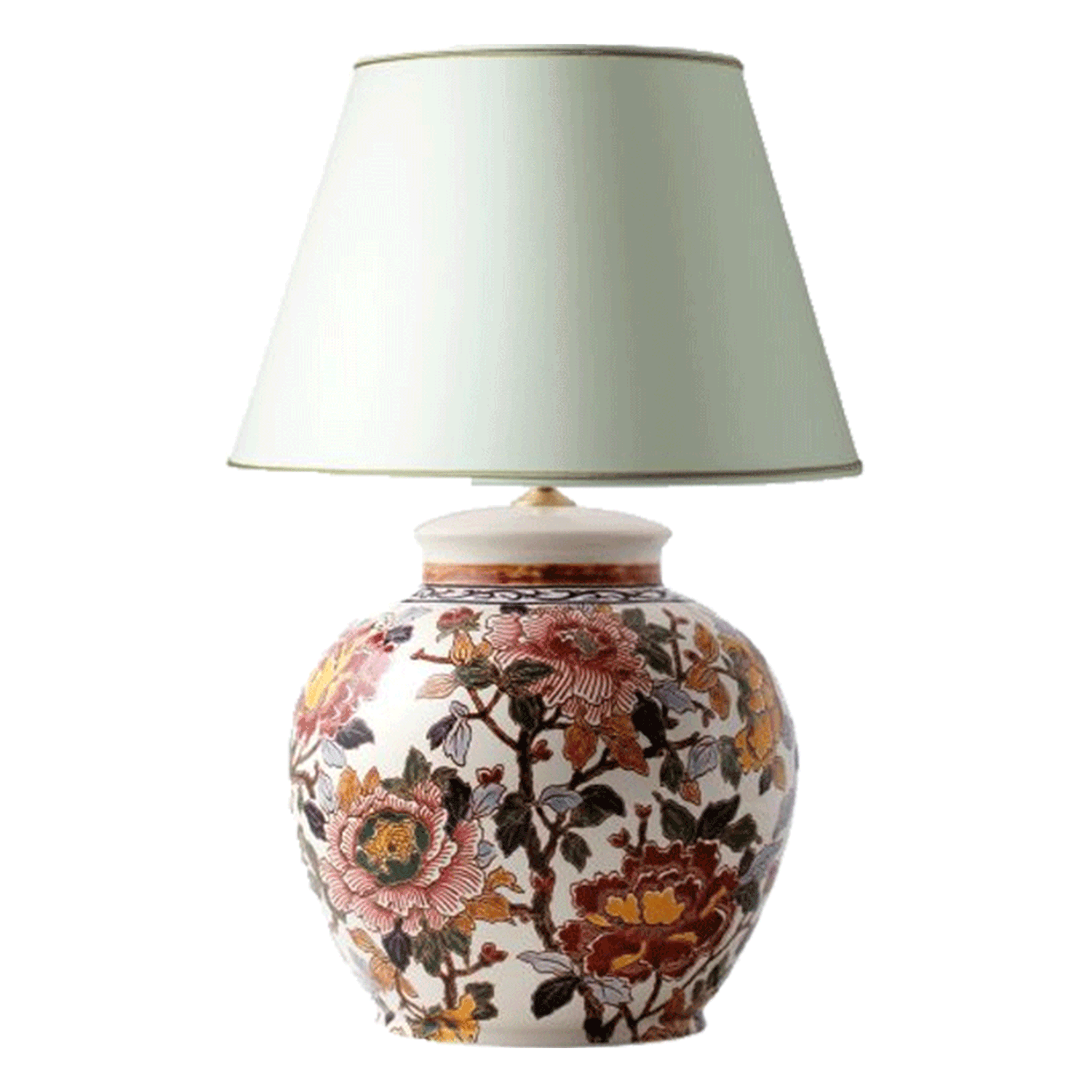 Лампа настольная Gien Pivoines, Белый, Разноцветный