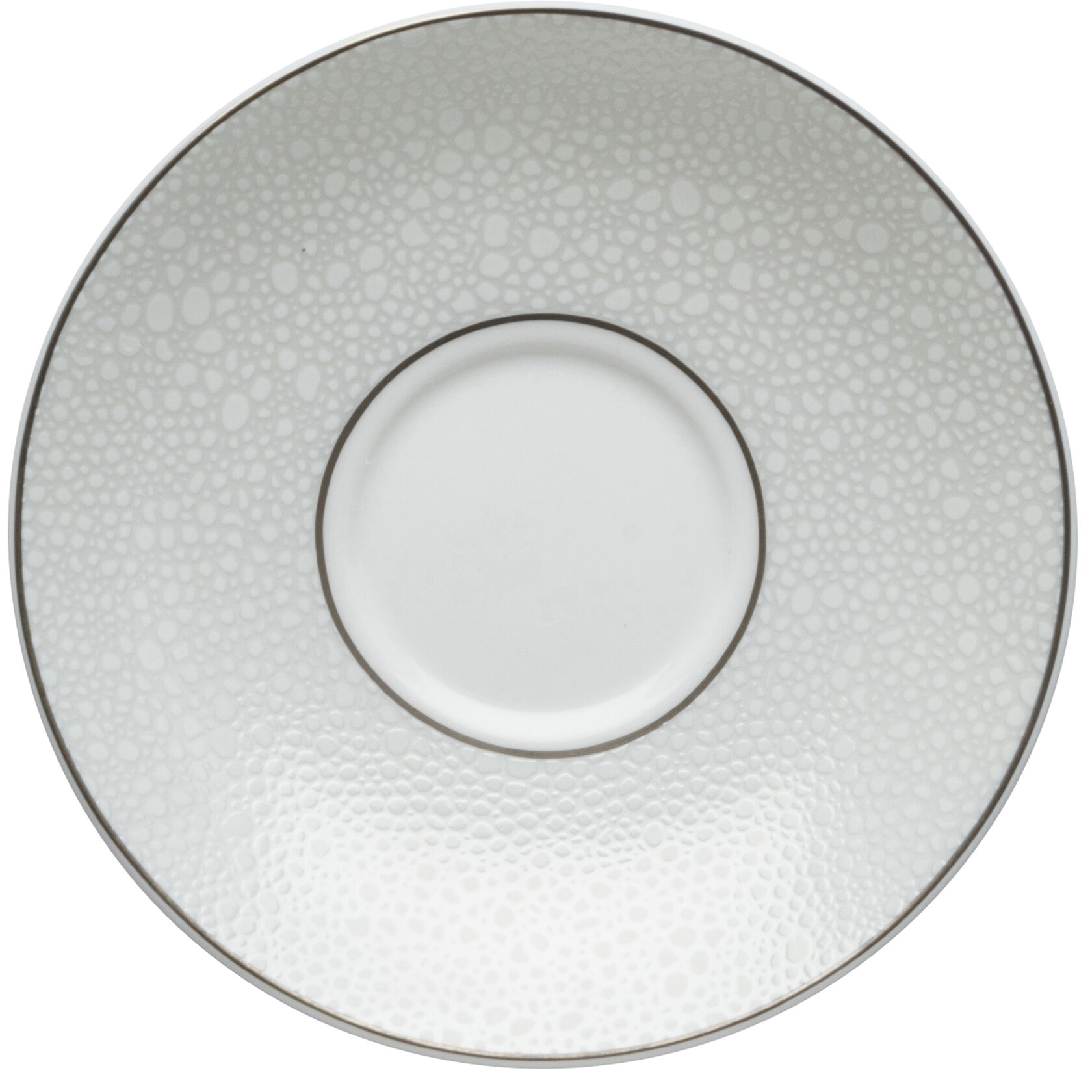 Блюдце Royal Crown Derby Effervesce Pearl 15 см, Белый, Серый