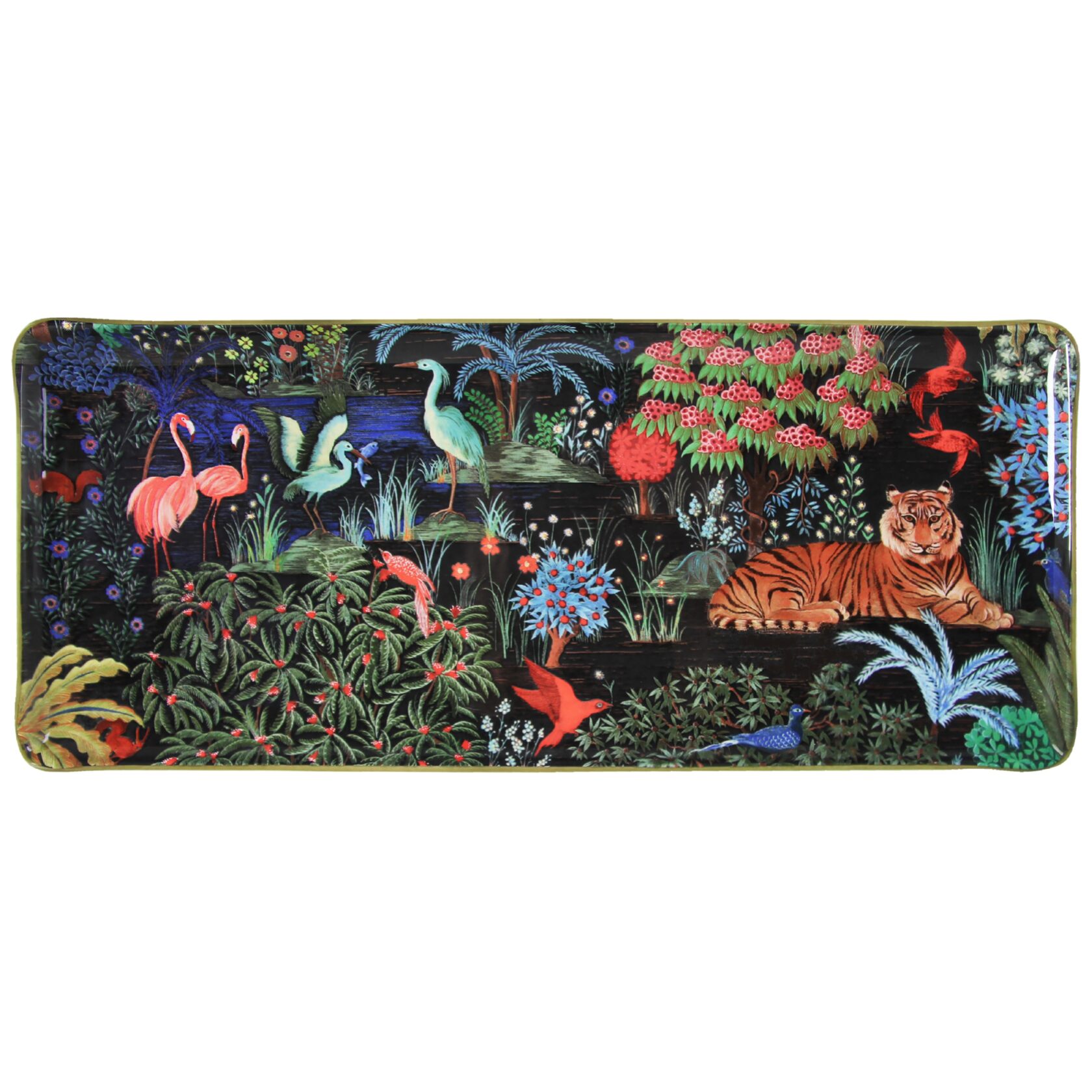 Блюдо прямоугольное Gien Jardin Du Palais 36х15,5 см, Разноцветный