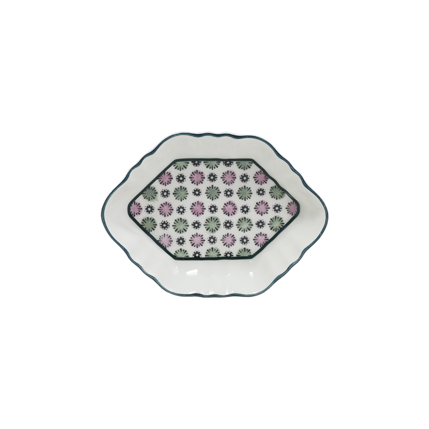 Мелочница фигурная Gien Dominote 13,2x10 см, Белый, Разноцветный
