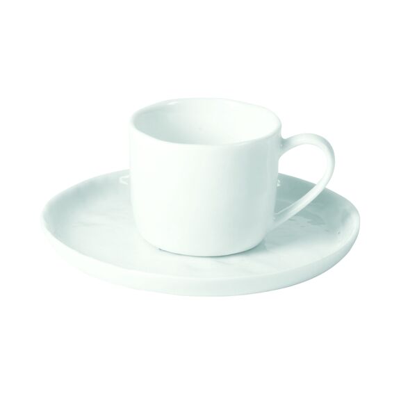 Чашка с блюдцем Porcelino White Pomax Porcelino Wheit 14х6 см, Белый