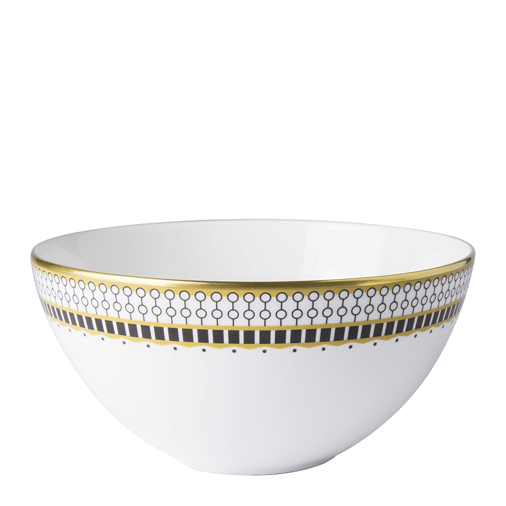 Чаша Royal Crown Derby Oscillate Onyx 14,5 см, Белый, Разноцветный