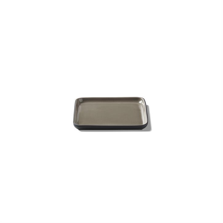 Тарелка квадратная Esma Dereboy Square 13x13x1,2 см, Графит, Тауп