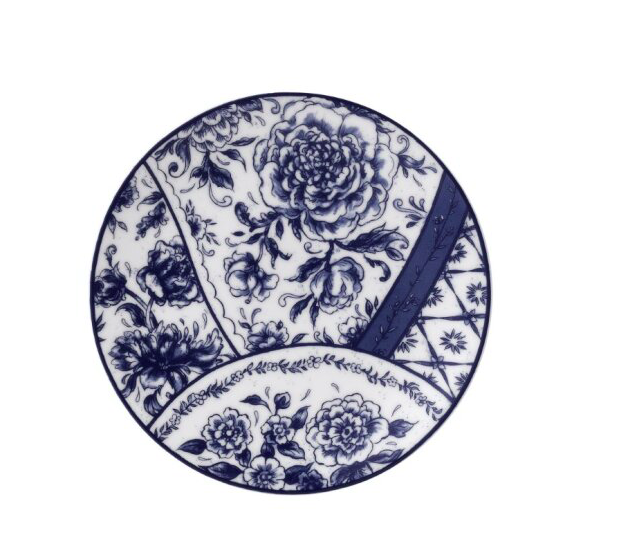 Тарелка для хлеба Royal Crown Derby Victorias Garden Blue 16,5 см, Белый, Синий