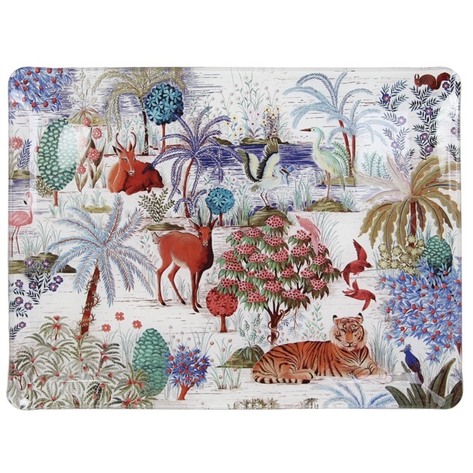 Поднос Gien Jardin Du Palais 37x28,5 см, Разноцветный