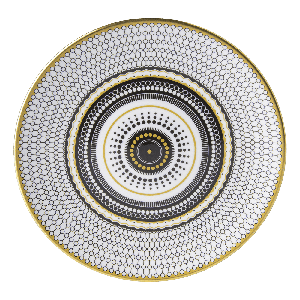 Тарелка для хлеба Royal Crown Derby Oscillate Onyx 16,5 см, Белый, Разноцветный