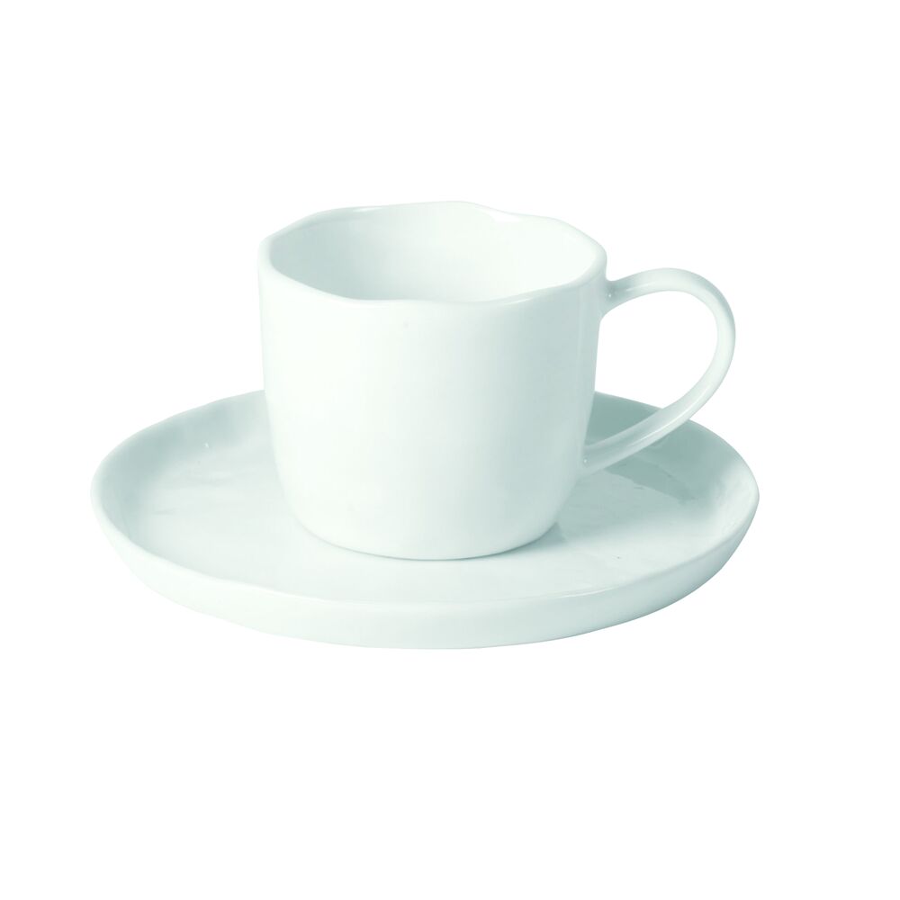 Чашка с блюдцем Porcelino White Pomax Porcelino Wheit 16х9 см, Белый