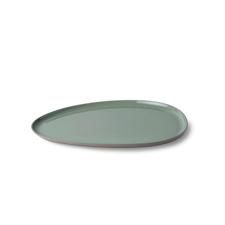 Тарелка обеденная Esma Dereboy Stone 30x23x1,2 см, Тауп,Нил