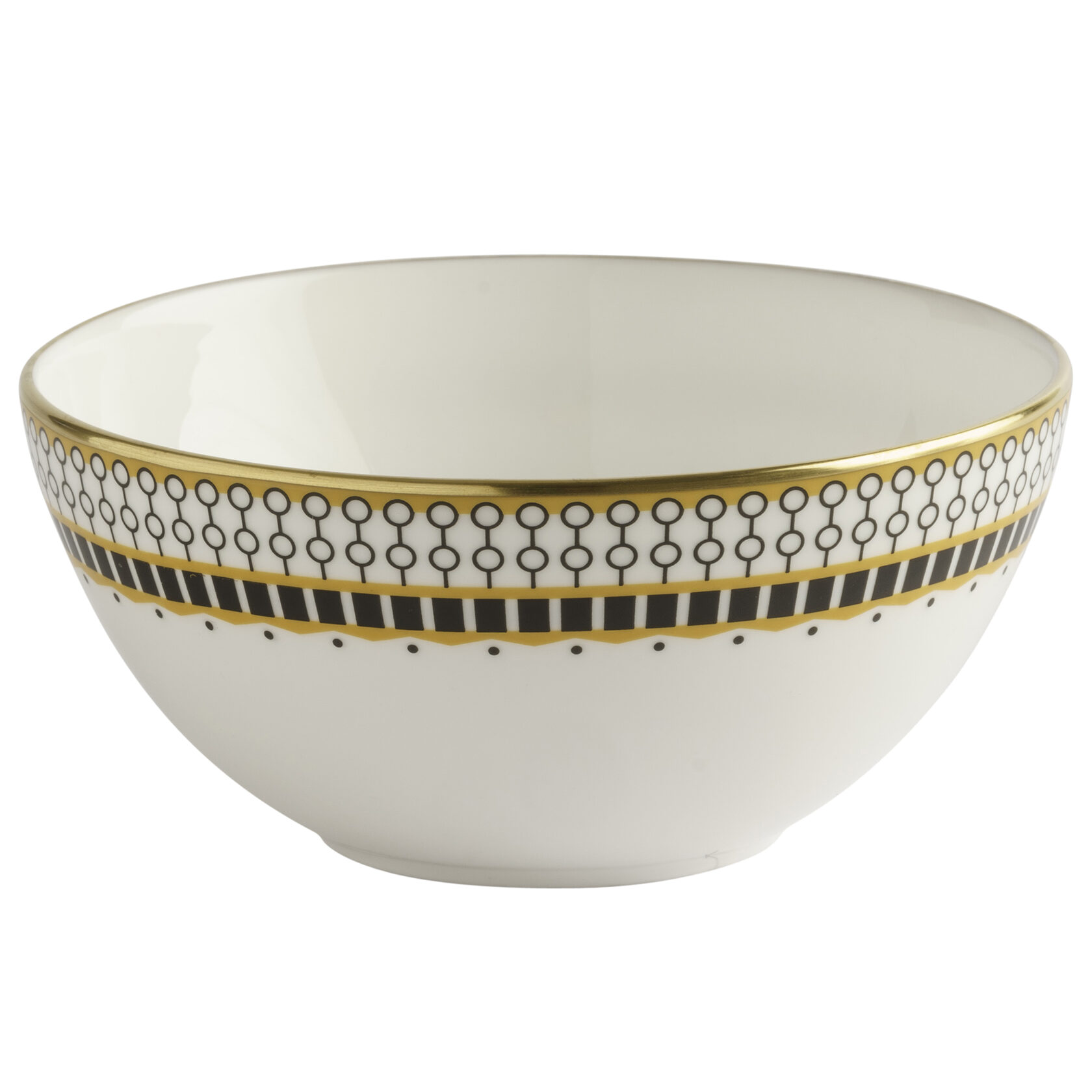 Чаша Royal Crown Derby Oscillate Onyx 11,5 см, Белый, Разноцветный