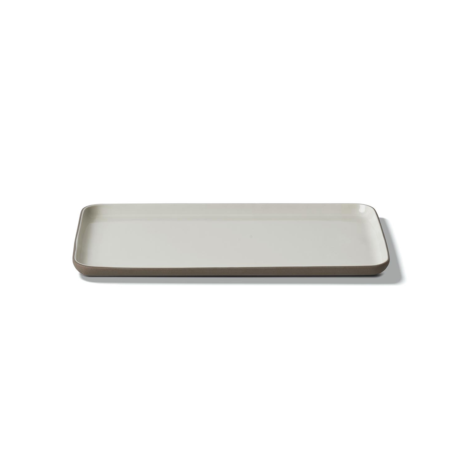 Тарелка прямоугольная Esma Dereboy Rectangle 26x13x1,2 см, Тауп, Айвори