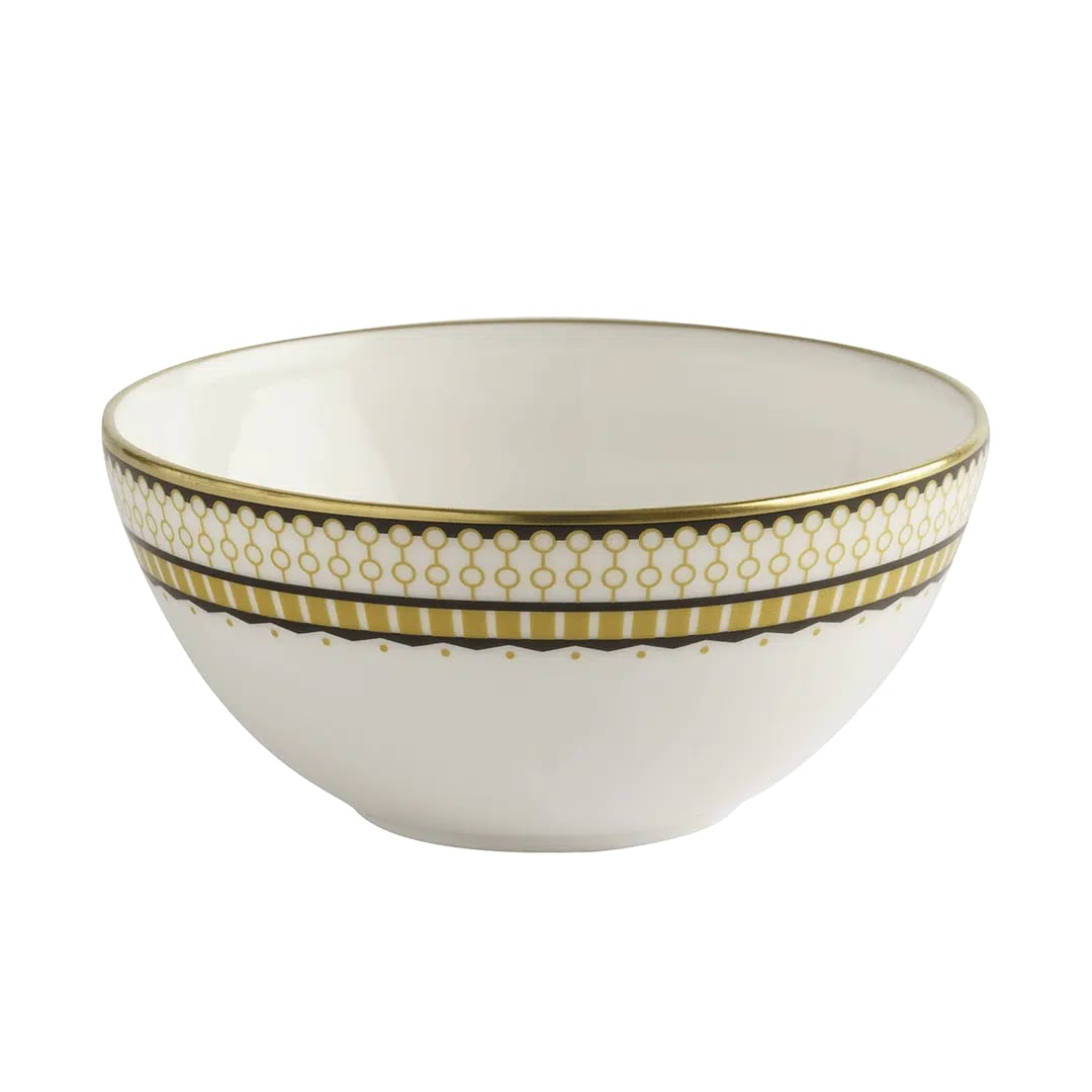 Чаша Royal Crown Derby Oscillate Ochre 11,5 см, Белый, Золотой