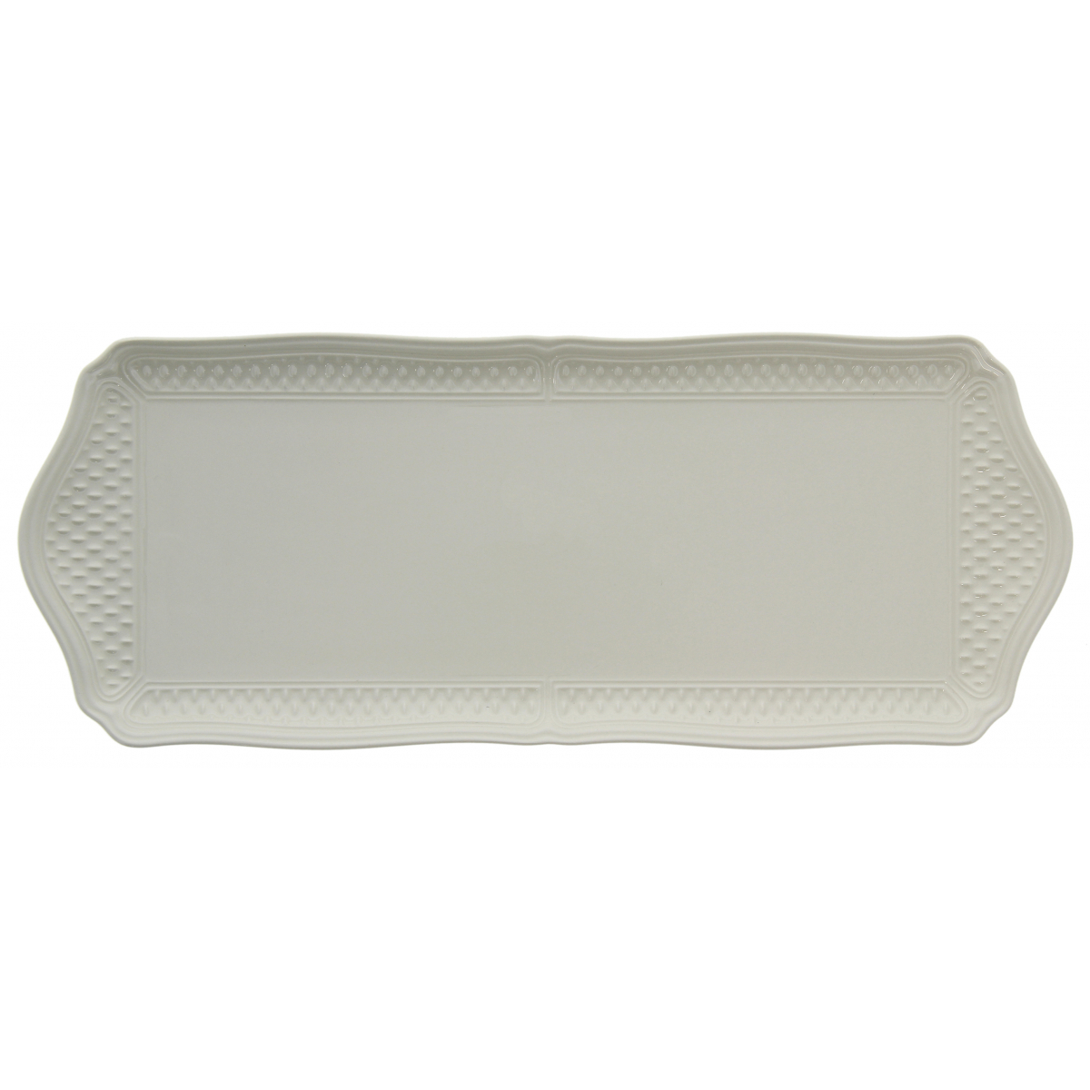 Блюдо прямоугольное Gien Pont Aux Choux Blanc 37,8x15 см, Белый