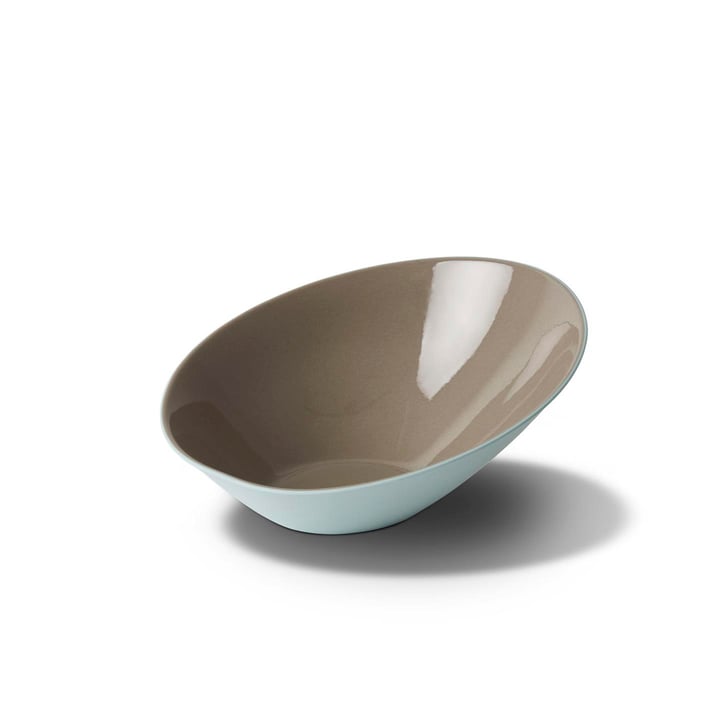Чаша Esma Dereboy Ellipse 19х10 см, Аква, Тауп   