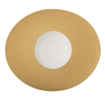Блюдо овальное Degrenne Boreal Satin Dore 30х26 см, Золотой, Белый