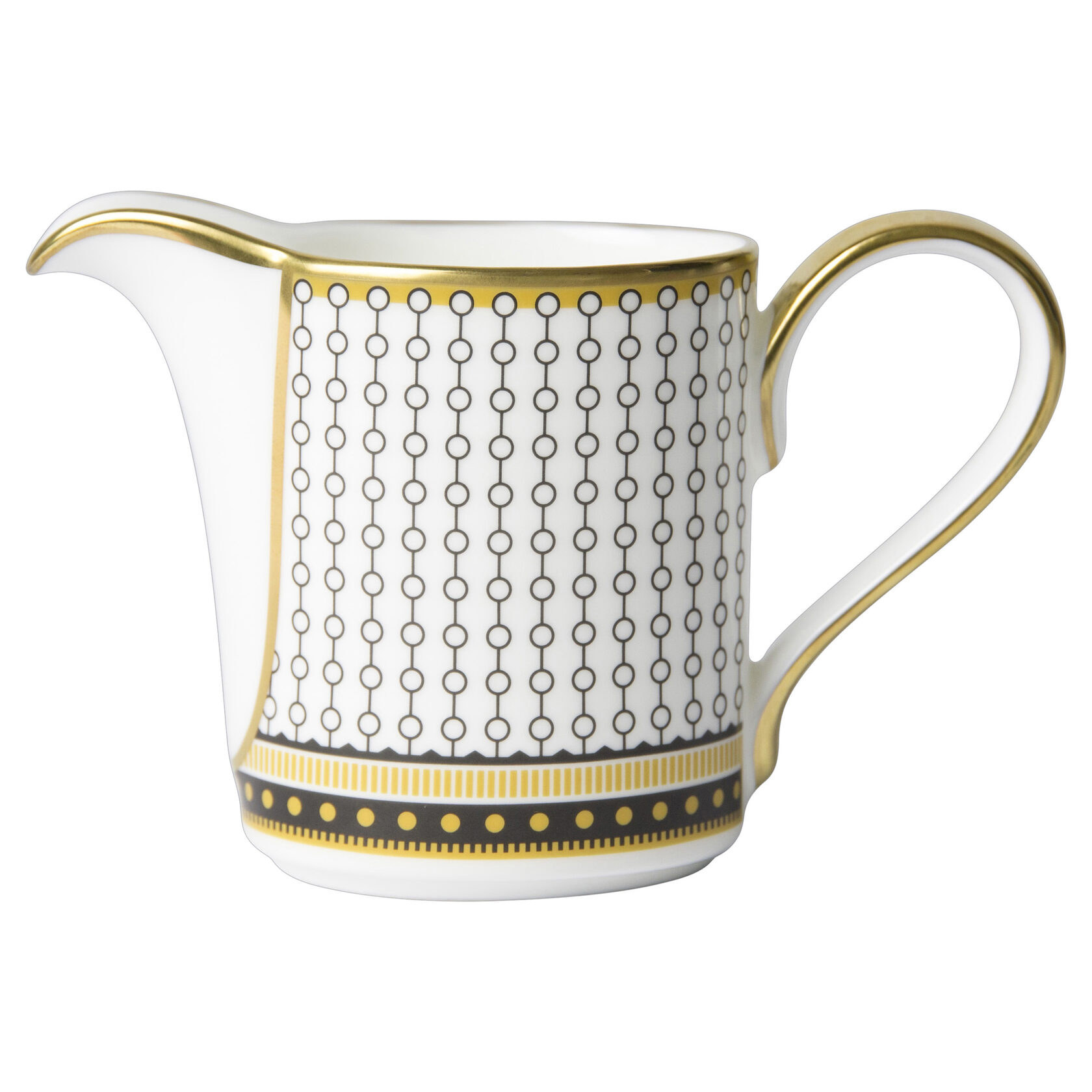 Сливочник Royal Crown Derby Oscillate Onyx 115 мл, Белый, Разноцветный