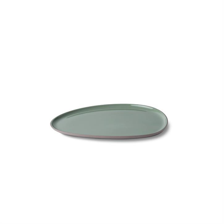 Тарелка обеденная  Esma Dereboy Stone 22x17x1 см, Тауп, Нил