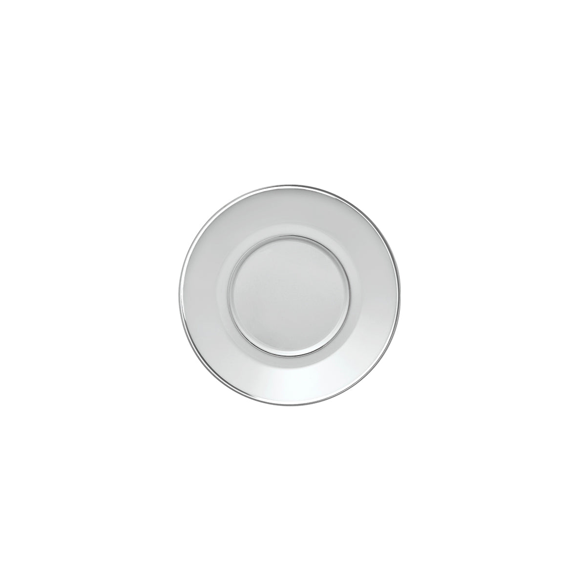 Блюдце чайное Degrenne Galon Platine 15 см, Белый, Серебряный