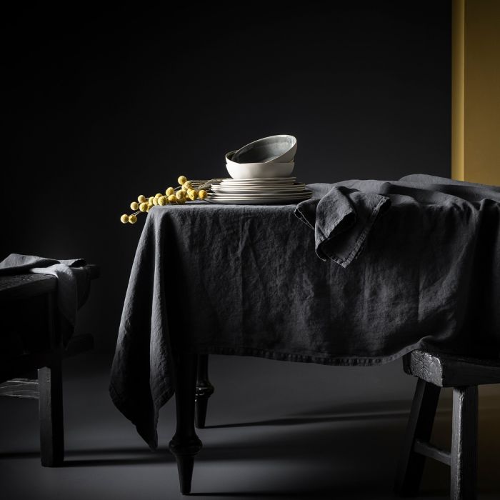 Скатерть Degrenne Degrenne Maison Linge De Table Noir Obscure 170х170 см, Черный