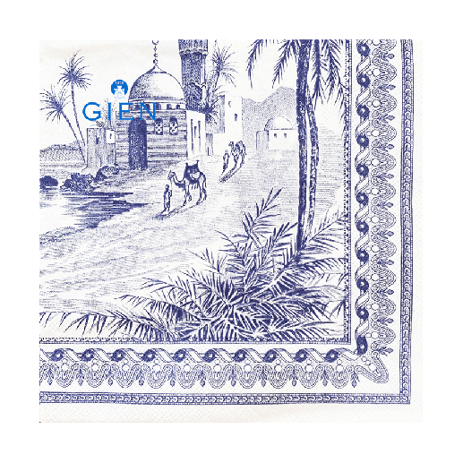 Салфетки бумажные Gien Les Depareillees Bleu 33х33 см, Синий, Набор 20 шт.