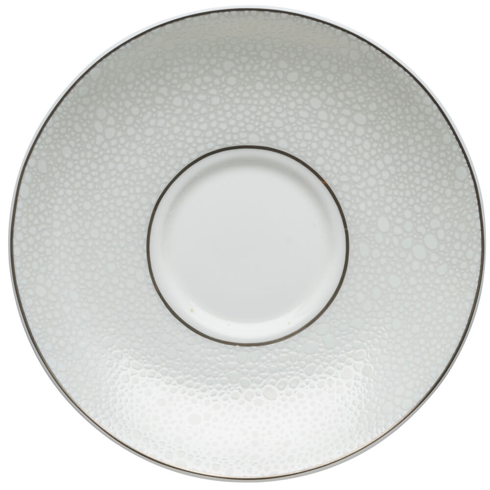 Блюдце Royal Crown Derby Effervesce Pearl 16,5 см, Белый, Серый