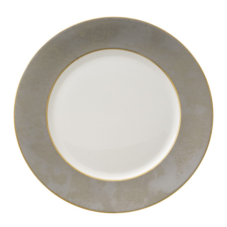 Тарелка обеденная Royal Crown Derby Crushed Velvet Grey 27 см, Серый