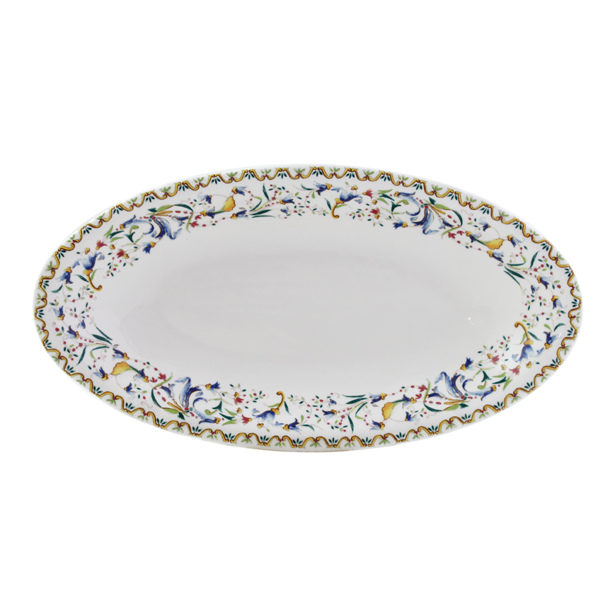 Блюдо овальное Gien Toscana 29x14 см, Белый, Разноцветный