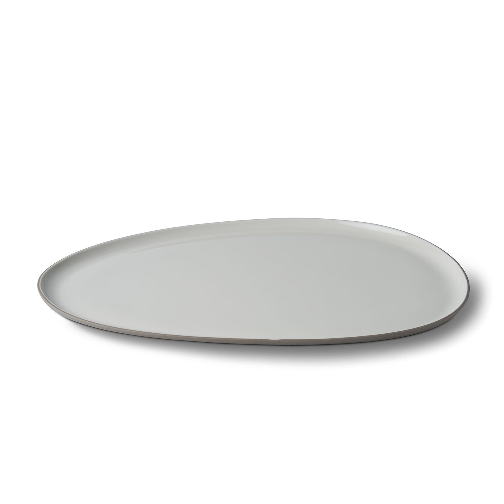 Тарелка обеденная  Esma Dereboy Stone 36x28x1,4 см, Тауп, Айвори