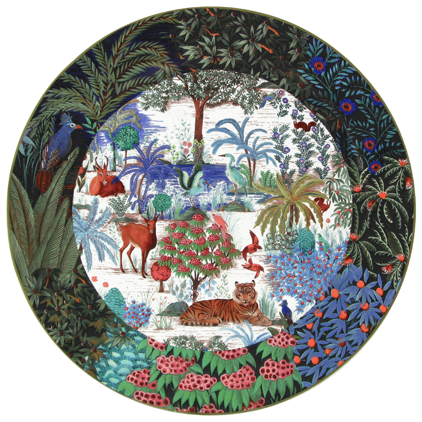 Блюдо для торта Gien Jardin Du Palais 30 см, Разноцветный