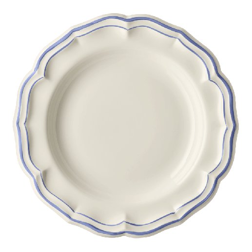 Блюдо глубокое Gien Les Filets Bleu 31 см, Белый, Голубой