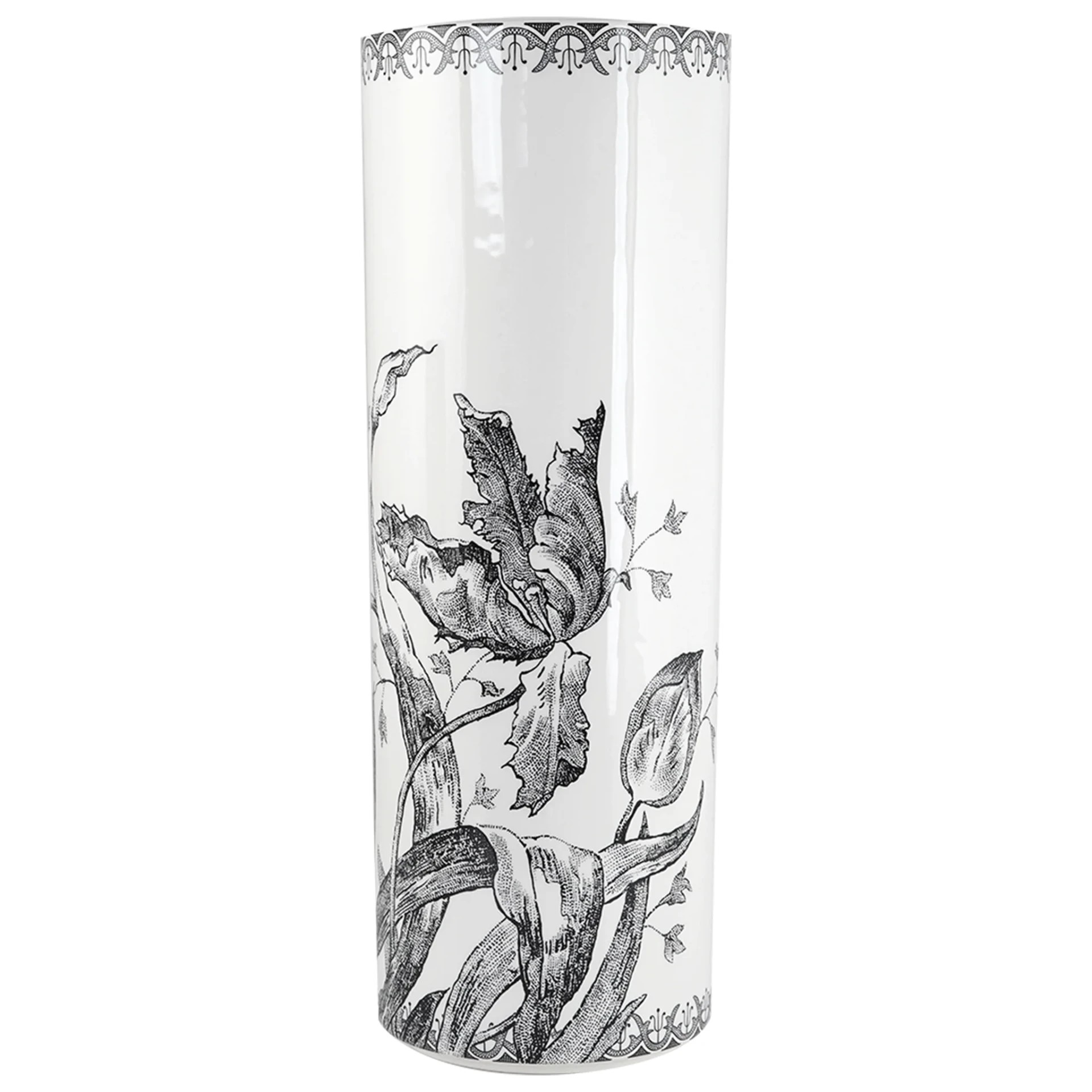 Кувшин Gien Tulipes Noires 30,5x11см, Белый, Черный
