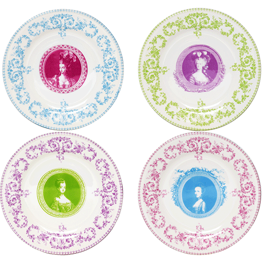 Тарелка десертная Gien Marie-Antoinette 22 см, Разноцветный, Набор 4 шт.