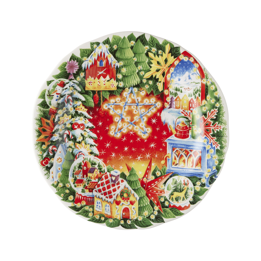 Тарелка Gien Feerie De Noel 2026 22,4 см, Разноцветный