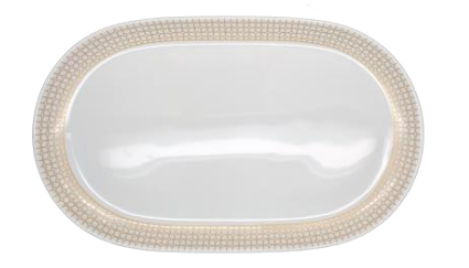 Блюдо овальное Degrenne Couronne 38 х 23,5 см Белый, Золотой