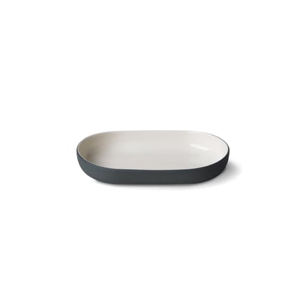 Салатник Esma Dereboy Capsule Ellipse 17,5х11х3см Графит, Айвори