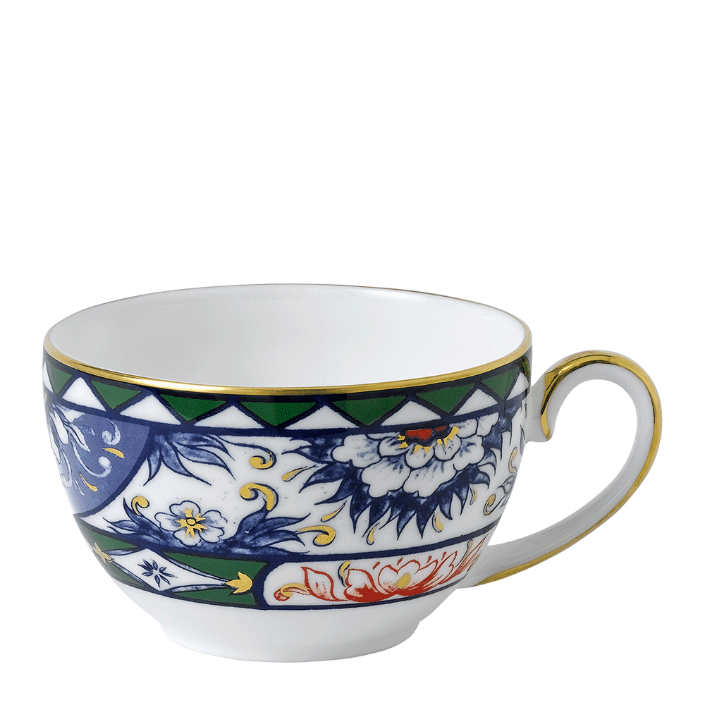 Чашка чайная Royal Crown Derby Victorias Garden Blue, Green & Red 250 мл, Синий, Зеленый, Красный
